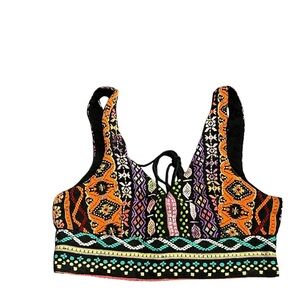 Staring at Stars Embroidered Cropped Festival Top Bralette